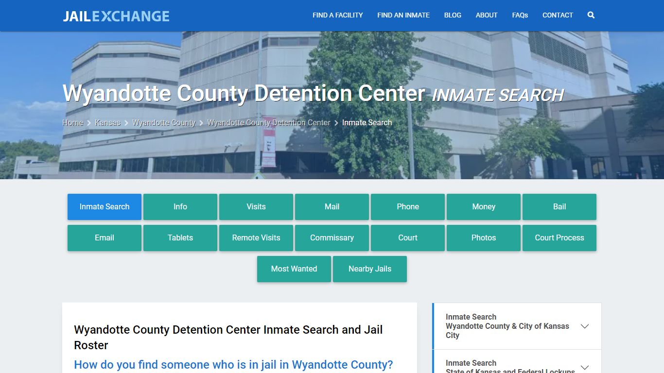 Wyandotte County Detention Center Inmate Search - Jail Exchange