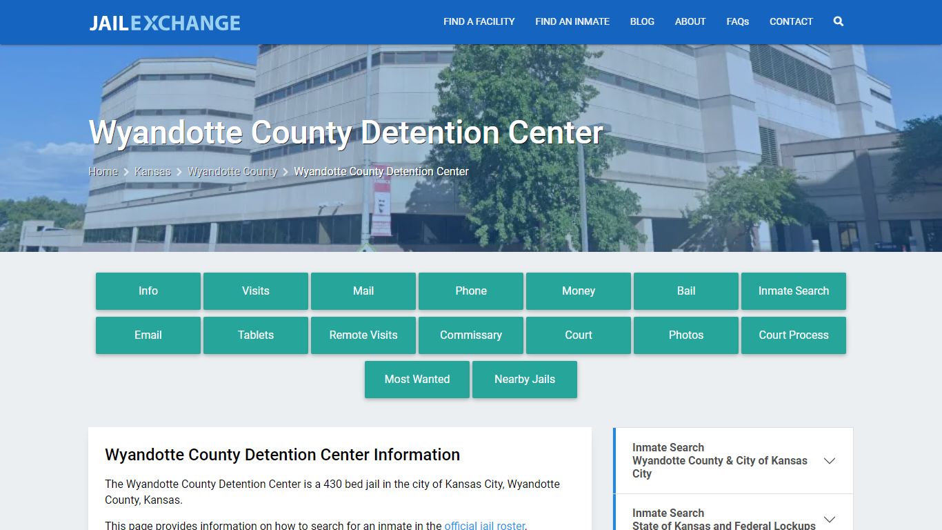 Wyandotte County Detention Center, KS Inmate Search, Information